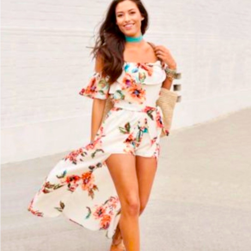 Love Reign Floral Romper Dress
